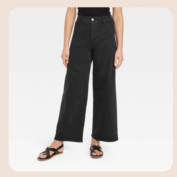 Universal Thread Denim - Universal Thread Black Wide Leg Jeans
